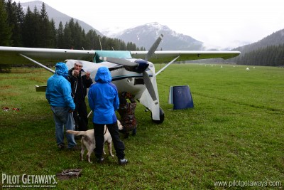 Cowling off in the rain