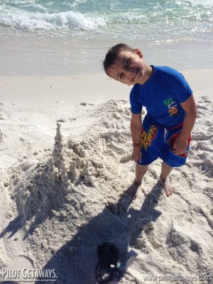 Small boy on the beach in Destin