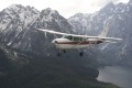 Flying along the Tetons