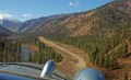 Final approach to Indian Creek in a Beaver